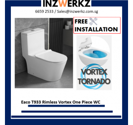 EACO T933 Tornado Flush Rimless toilet bowl WC Free Installation